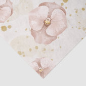 Rustieke Blush & Gouden Bloem Boho Cadeaupapier Tissuepapier (Detail)