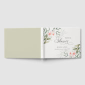 Rustieke Blush Groene Bloemstuk Bruidsdouche Gastenboek (Volledig)