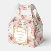 Rustieke blush ivoor waterverf bruiloft gunst box bedankdoosjes (Voorkant Zijde)