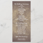 Rustieke Blush Pink Tree takken bruiloft programma Programmakaart (Achterkant)