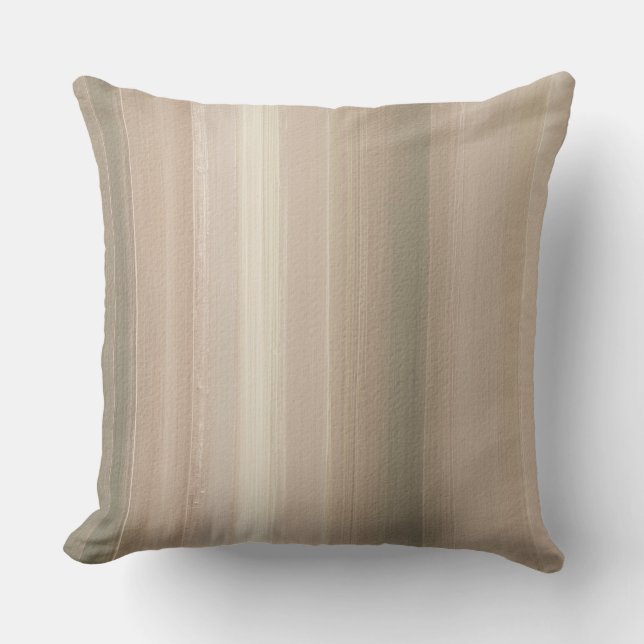 Rustieke Blush Roze Grijs Mauve Abstracte Streep Kussen (Voorkant)
