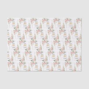 Rustieke blush roze rozen eucalyptus 20 verjaardag tissuepapier