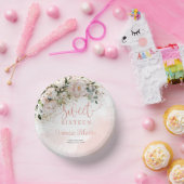 Rustieke blush roze rozen eucalyptus goud zoet 16 papieren kommen (Feest)