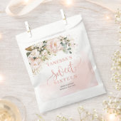 Rustieke blush roze rozen goud boho zoet zestien bedankzakje (Geknipt)