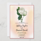 Rustieke Blush Roze Stoffig Roos Zomer Bloemen Huw Kaart (Voorkant)