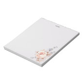 Rustieke Blush Waterverf Bloeit Bloemen Bloemen Notitieblok (Linkerzijde)