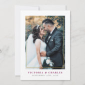 Rustieke Blush Waterverf Bloemen Fotobruiloft Kaart (Achterkant)