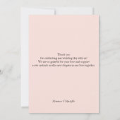 Rustieke Blush Wildflower Waterverf Kunst Bedankkaart (Achterkant)