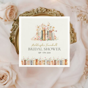 Rustieke Boek-Thema Bloemen Vrijgezellenfeest Part Servet
