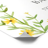 Rustieke Boeken Floral Hedgehog Baby shower Welkom Poster (Hoek)