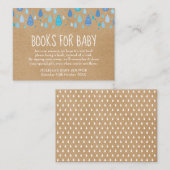Rustieke boeken voor Baby Book Request Baby shower Informatiekaartje (Voorkant / Achterkant)