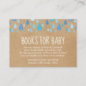 Rustieke boeken voor Baby Book Request Baby shower Informatiekaartje (Voorkant)