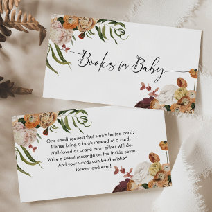 Rustieke boeken voor Baby shower Behuizing Kaart Visitekaartje