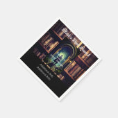 Rustieke boekenplanken Achtergrond Servet (Hoek)