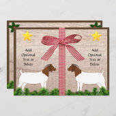 Rustieke Boer Geit Kerstmis Groet Feestdagenkaart (Voorkant / Achterkant)