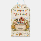 Rustieke boerderij 2e verjaardagsfeestje voor kind cadeaulabel (Voorkant)