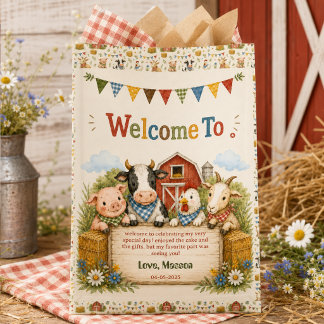 Rustieke boerderij 2e verjaardagsfeestje voor kind spandoek