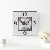 Rustieke boerderij aangepaste foto vierkante klok (Huis)