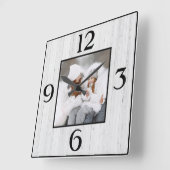 Rustieke boerderij aangepaste foto vierkante klok (Hoek)