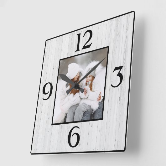 Rustieke boerderij aangepaste foto vierkante klok (Hoek)