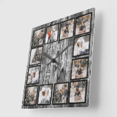 Rustieke boerderij aangepaste fotocollage vierkante klok (Hoek)