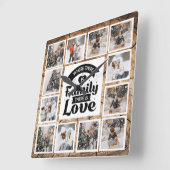 Rustieke boerderij aangepaste fotocollage vierkante klok (Hoek)