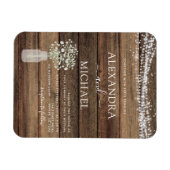 Rustieke boerderij Baby's Breath pot huwelijksfees Magneet (Horizontaal)