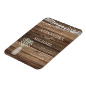 Rustieke boerderij Baby's Breath pot huwelijksfees Magneet (Linkerzijde)