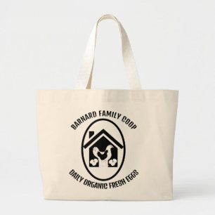 Rustieke Boerderij Biologische Verse Eieren Kip Gi Grote Tote Bag