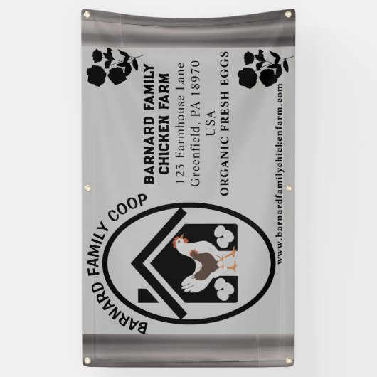 Rustieke Boerderij Biologische Verse Eieren Kip Gr Spandoek (Verticaal)
