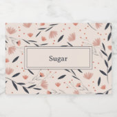 Rustieke Boerderij Bloemen Voedselcontainer Etiket (Enkel label)