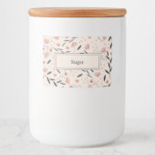 Rustieke Boerderij Bloemen Voedselcontainer Etiket (Voorkant)