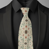 Rustieke Boerderij Bloemenpatroon Stropdas
