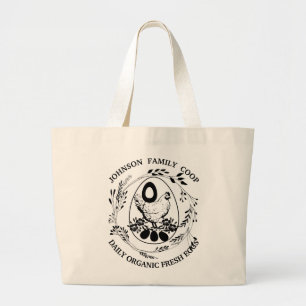 Rustieke Boerderij Boerenmarkt Custom Chic Hen Grote Tote Bag