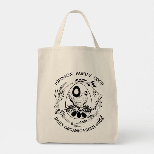 Rustieke Boerderij Boerenmarkt Custom Chic Hen Tote Bag (Achterkant)