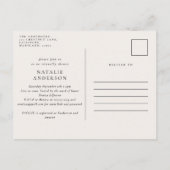 Rustieke boerderij botanisch virtueel vrijgezellen aankondigingskaart (Achterkant)