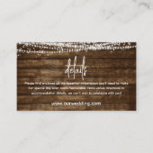 Rustieke boerderij bruiloft details behuizing Kaar Informatiekaartje (Voorkant)