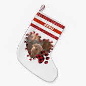 Rustieke boerderij Buffalo Plaid Hond Kat Huisdier Kleine Kerstsok (Voorkant (Hangend))