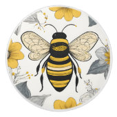 Rustieke Boerderij Bumble Bee Keramische Knop (Voorkant)