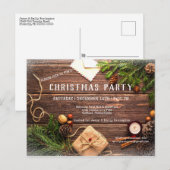 Rustieke boerderij Christmas Pine Christmas Briefk Uitnodiging Briefkaart (Voorkant / Achterkant)