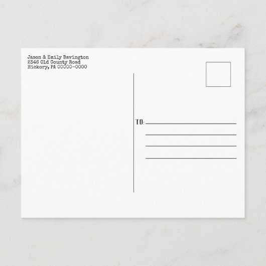 Rustieke boerderij Christmas Pine Christmas Briefk Uitnodiging Briefkaart (Achterkant)