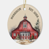 Rustieke Boerderij Country Christmas Keramisch Ornament (Links)
