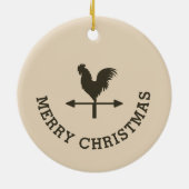 Rustieke Boerderij Country Christmas Keramisch Ornament (Achterkant)