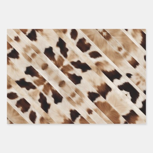 Rustieke Boerderij Cowboy Westerne Country Koe Pri Inpakpapier Vel (Voorkant 3)