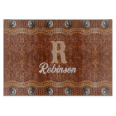 Rustieke Boerderij Cowboy Westerne Country Pattern Snijplank (Voorkant)