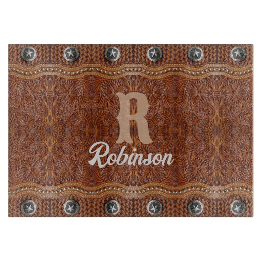 Rustieke Boerderij Cowboy Westerne Country Pattern Snijplank (Voorkant)