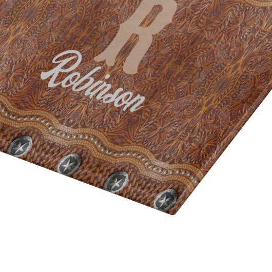 Rustieke Boerderij Cowboy Westerne Country Pattern Snijplank (Hoek)