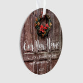 Rustieke Boerderij Door Nieuwe Huis Custom Christm Ornament (voorkant)