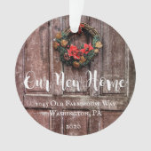 Rustieke Boerderij Door Nieuwe Huis Custom Christm Ornament (voorkant)