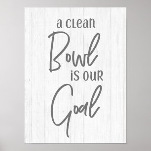 Rustieke boerderij Een schone toiletpot is ons doe Poster